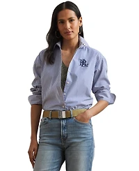 Lauren Ralph Women's Striped Long-Sleeve Shirt