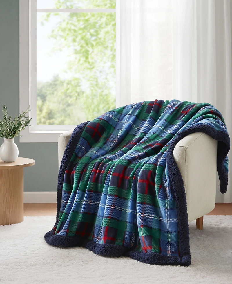 Premier Comfort Cozy Plush To Sherpa Throw, 50" x 60"