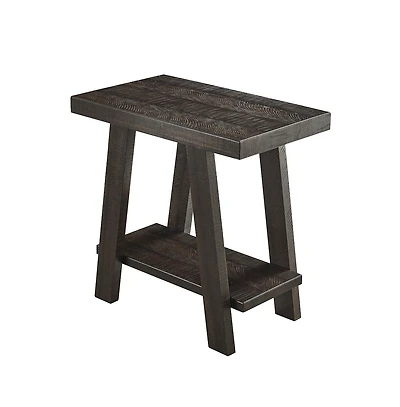 Roundhill Furniture Ethens Contemporary Wood Shelf Side Table