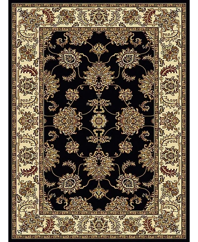 Closeout! Km Home 1330/1223/Black Navelli Black 7'9" x 11'6" Area Rug