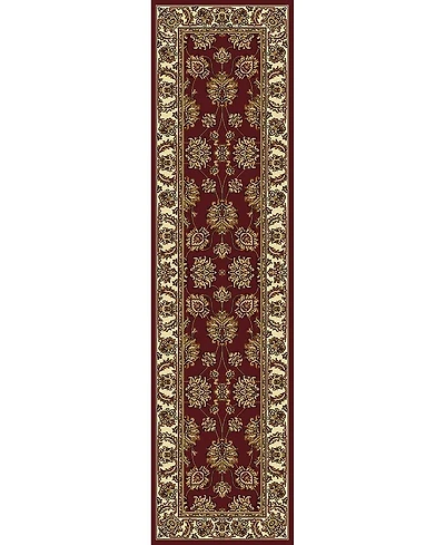 Closeout! Km Home 1330/1234/Burgundy Navelli Red 2'2" x 8' Runner Rug