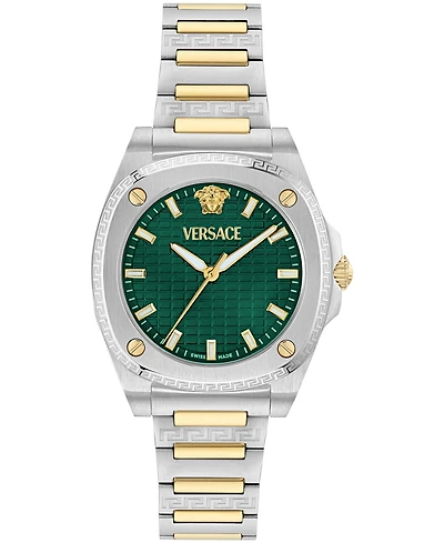 Versace Women's Greca Pulse Two Tone Bracelet Watch, 36mm