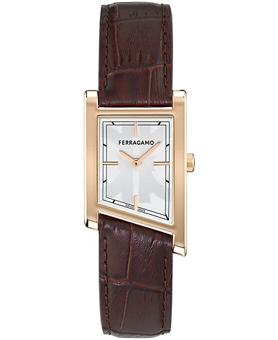 Ferragamo Men's Rose Gold Stainless Steel Bracelet Watch, 39x24mm