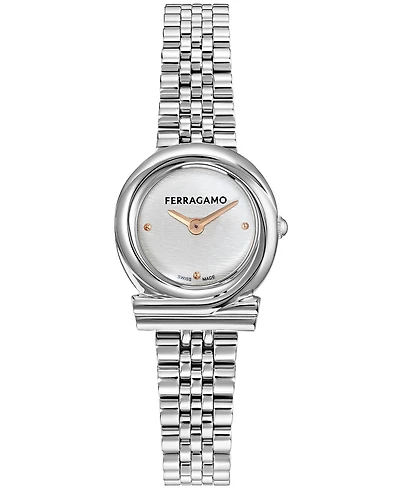 Ferragamo Women's Silver Stainless Steel Bracelet Watch, 23mm