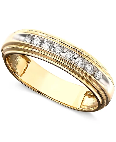 Men's Diamond Ring Two-Tone 14k Gold ( 1/5 ct. t.w.)