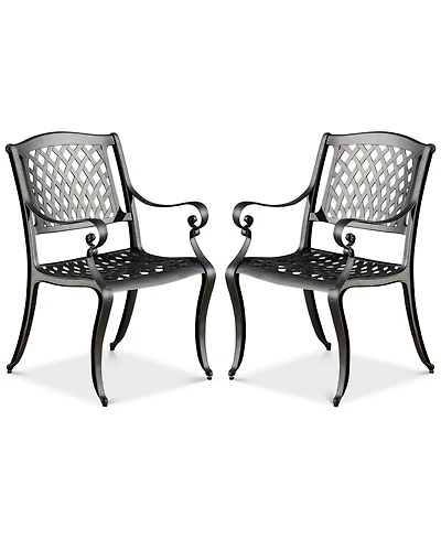 Orven Set of 2 Cast Aluminun Outdoor Chairs