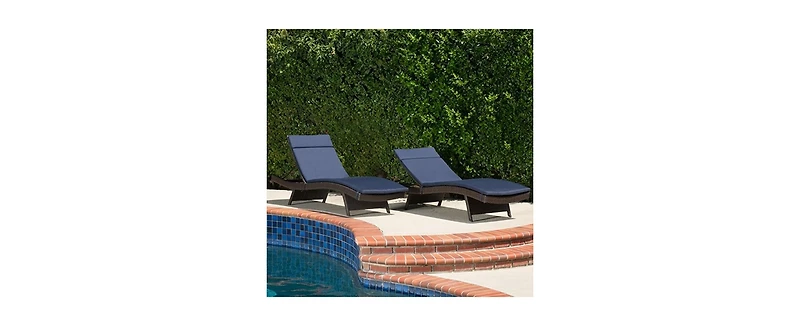 Aldin Outdoor Wicker Adjustable Chaise Lounge
