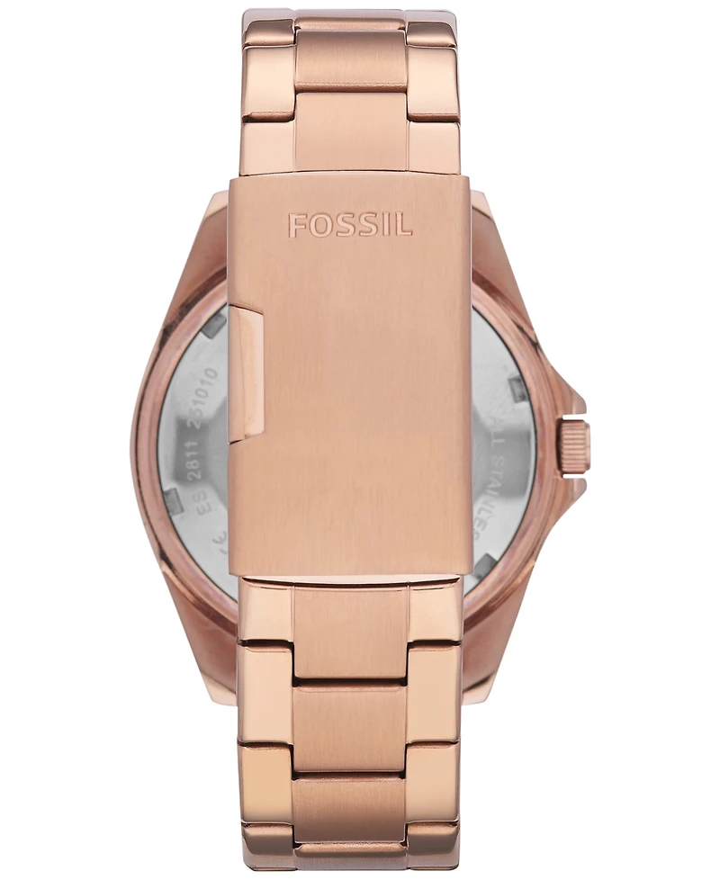 Fossil Women's Riley Rose Gold Plated Stainless Steel Bracelet Watch 38mm