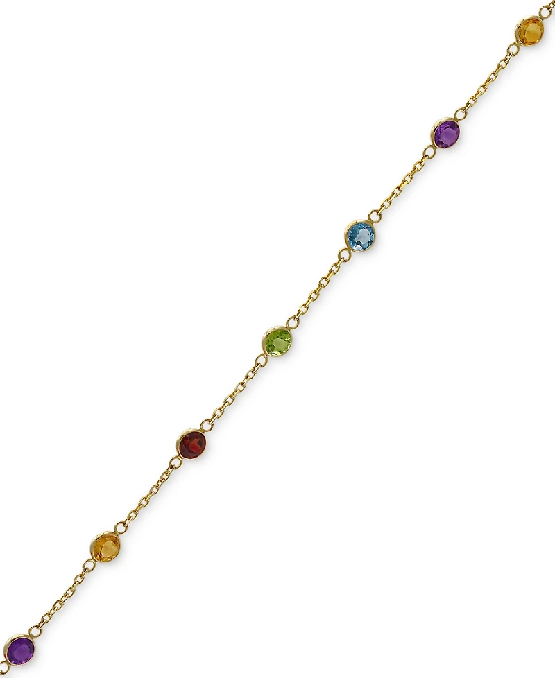 Effy Multi-Gemstone Link Bracelet (2-1/2 ct. t.w.) in 14k Gold. (Also available in 14k Rose Gold)