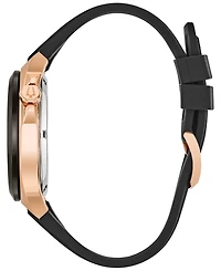 Bulova Men's Automatic Black Silicone Strap Watch 46mm 98A177