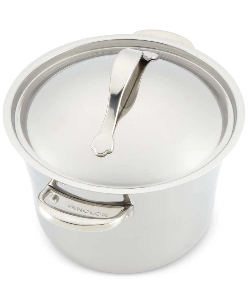 Anolon Nouvelle Copper Stainless Steel 6.5-Qt. Stockpot with Lid