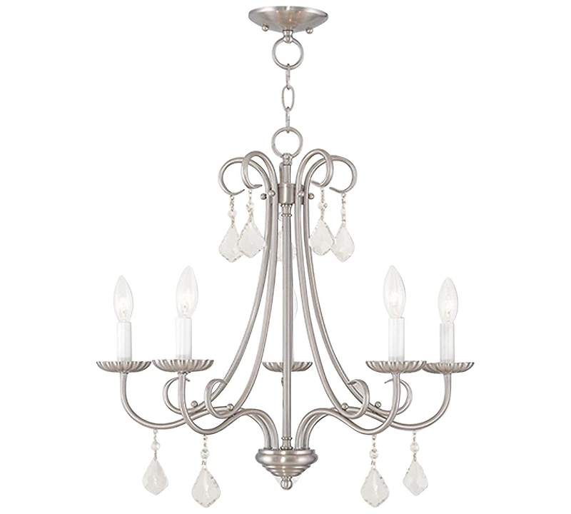 Livex Daphne 5- Light Metal Chandelier