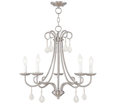 Livex Daphne 5- Light Metal Chandelier