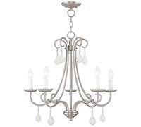 Livex Daphne 5- Light Metal Chandelier