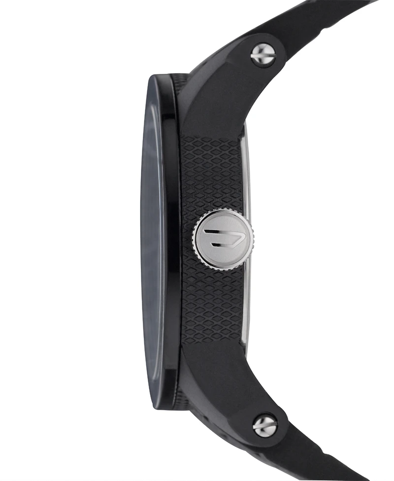 Diesel Unisex Black Silicone Strap Watch 44mm DZ1437