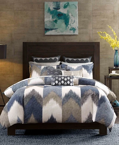 Ink+Ivy Alpine Chevron Stripe 3-Pc. Duvet Cover Set