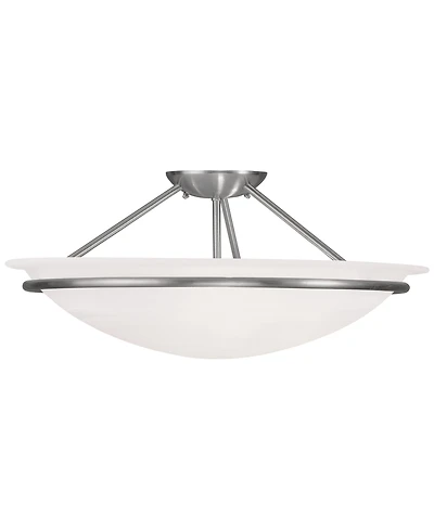Livex Newburgh 8" Semi Flush