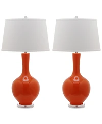 Safavieh Set of 2 Blanche Gourd Ceramic Table Lamps