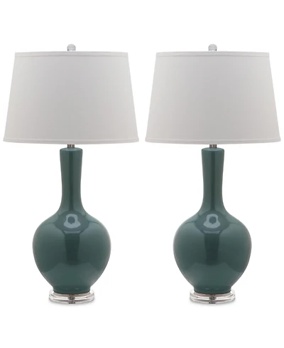 Safavieh Set of 2 Blanche Gourd Ceramic Table Lamps