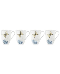 Lenox Butterfly Meadow Hydrangea Mugs, Set of 4
