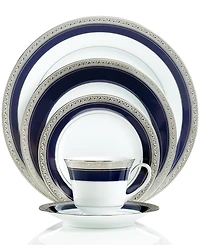 Noritake Crestwood Cobalt Platinum 5-Piece Place Setting, Service for 1