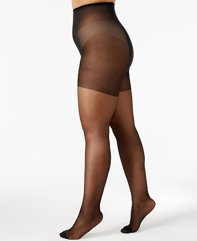 Berkshire Women's Sheer Queen Plus Silky Extra Wear Control Top with Reinforced Toe Pantyhose 4489