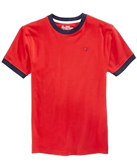 Tommy Hilfiger Toddler and Little Boys Contrast Trim Embroidered Logo Ken Tee