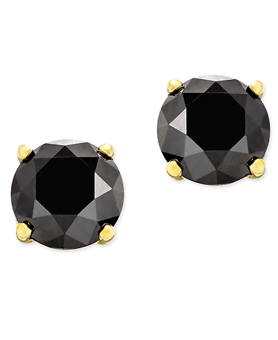 Black Diamond Stud Earrings (1-1/2 ct. t.w.) 14k White or Yellow Gold