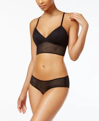Dkny Modern Lace Sheer Longline Bralette Hipster