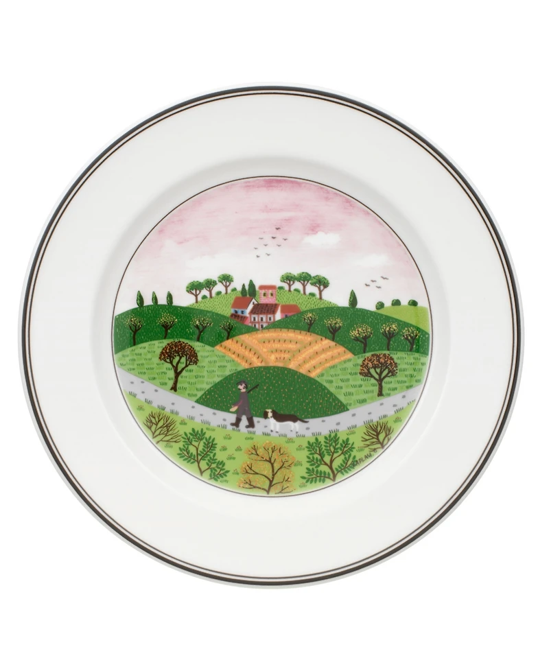 Villeroy & Boch Design Naif Rim Salad Plate, Hunter & Dog