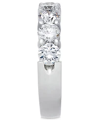Certified Seven Diamond Station Band Ring in 14k White Gold (1-1/2 ct. t.w.)