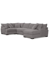 Closeout! Rhyder 4-Pc. 80'' Fabric Sectional Sofa with Chaise, Created for Macy's