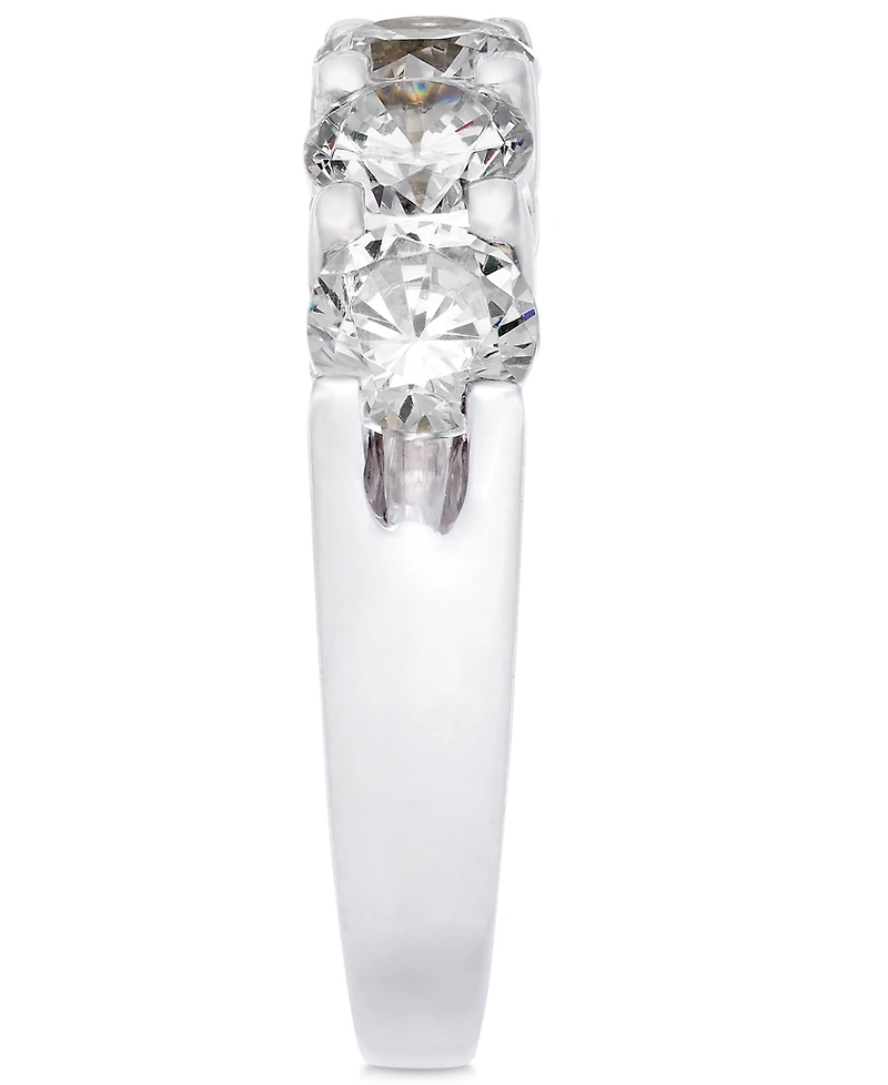 Certified Five Diamond Station Band Ring in 14k White Gold (2 ct. t.w.)