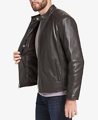 Marc New York Men's Leather Moto Jacket, Created for Macy's