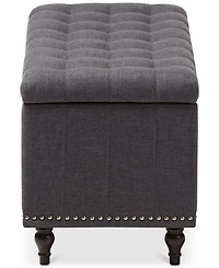 Kaylee Button-Tufted Storage Ottoman Bench