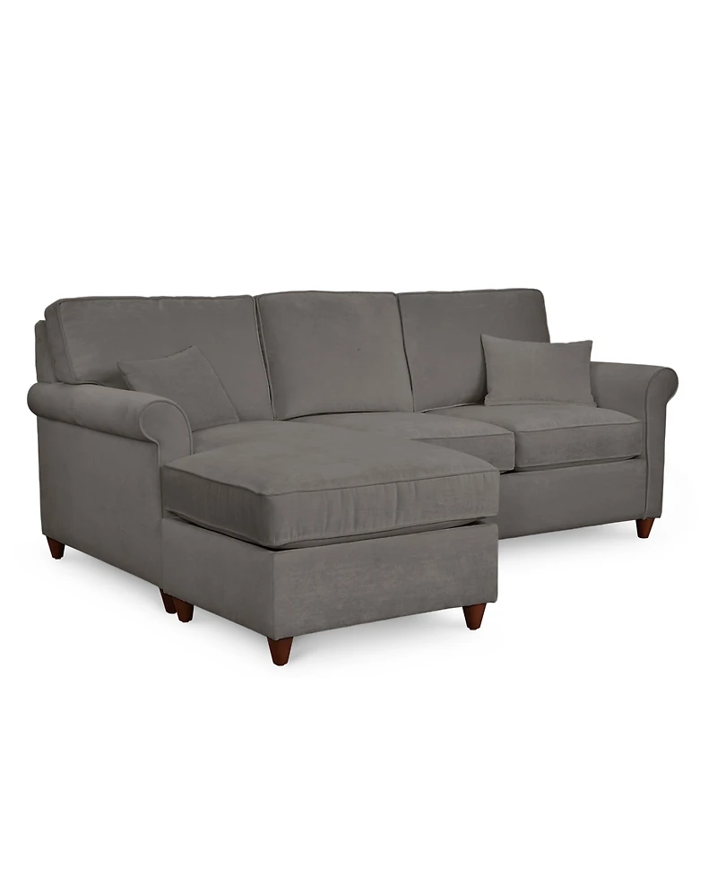 Lidia 82" Fabric 2-Pc. Reversible Chaise Sectional Sofa with Storage Ottoman, Created for Macy's