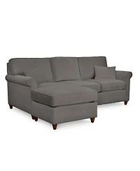 Lidia 82" Fabric 2-Pc. Reversible Chaise Sectional Sofa with Storage Ottoman, Created for Macy's