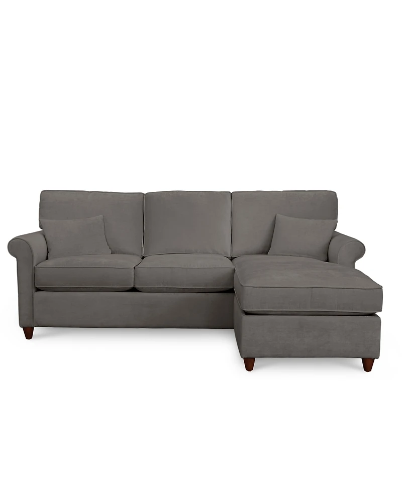 Lidia 82" Fabric 2-Pc. Reversible Chaise Sectional Sofa with Storage Ottoman, Created for Macy's
