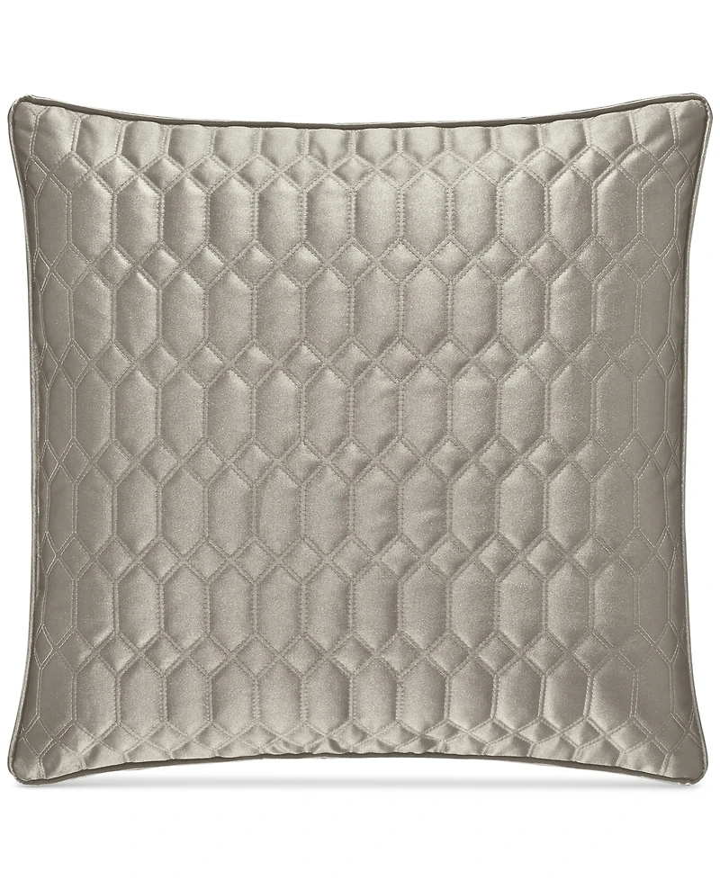 J Queen New York Satinique Quilted Decorative Pillow, 20" x 20"