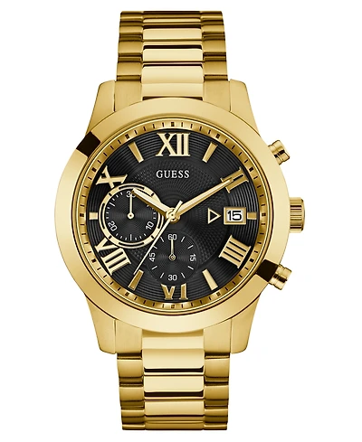 Guess Men's Chronograph Gold-Tone Stainless Steel Bracelet Watch 45mm