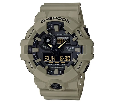 G-Shock Men's Analog-Digital Beige Resin Strap Watch 53mm