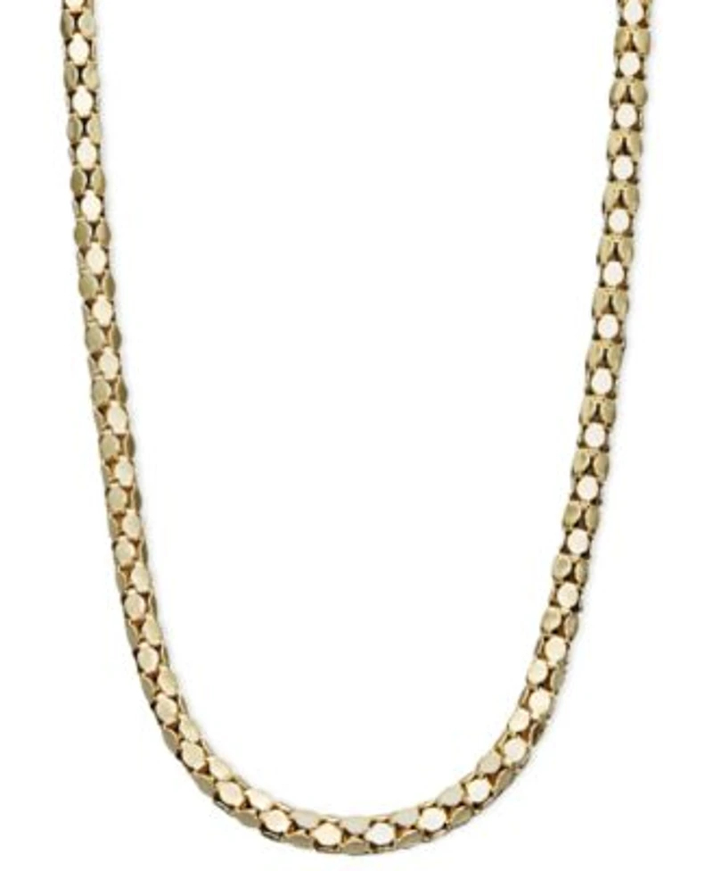 Italian Gold Popcorn Link Chain Necklace Collection In 14k Gold