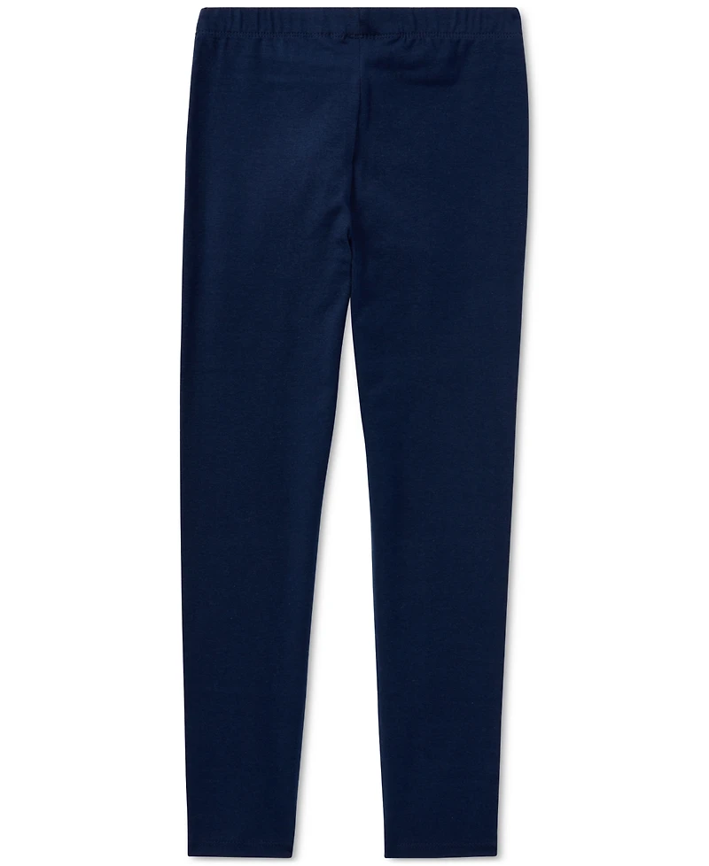 Polo Ralph Lauren Girls 2T-6X Stretch Embroidered Pony Cotton Leggings