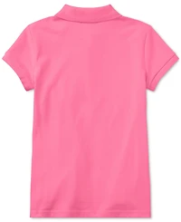 Polo Ralph Lauren Toddler and Little Girls Short Sleeve Stretch Cotton Mesh Shirt