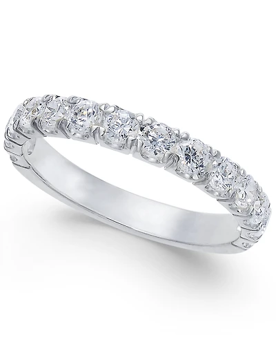 Pave Diamond Band Ring (1 ct. t.w.) 14k Gold, Rose Gold or White