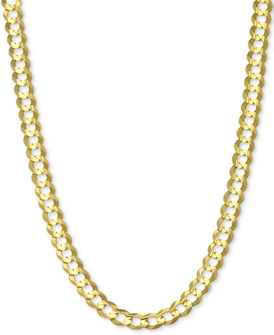 20" Open Curb Link Chain Necklace (4-5/8mm) in Solid 14k Gold