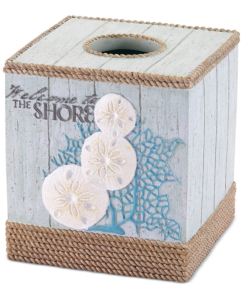 Avanti Beachcomber Seashells Resin Tissue Box Cover