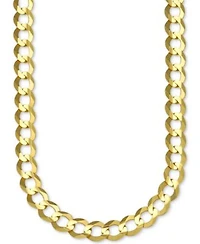 Italian Gold Open Curb Link Chain Necklace Collection 8mm In 10k Gold