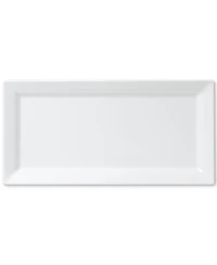 Q Squared Diamond White Melamine 14" x 7" Small Rectangle Platter