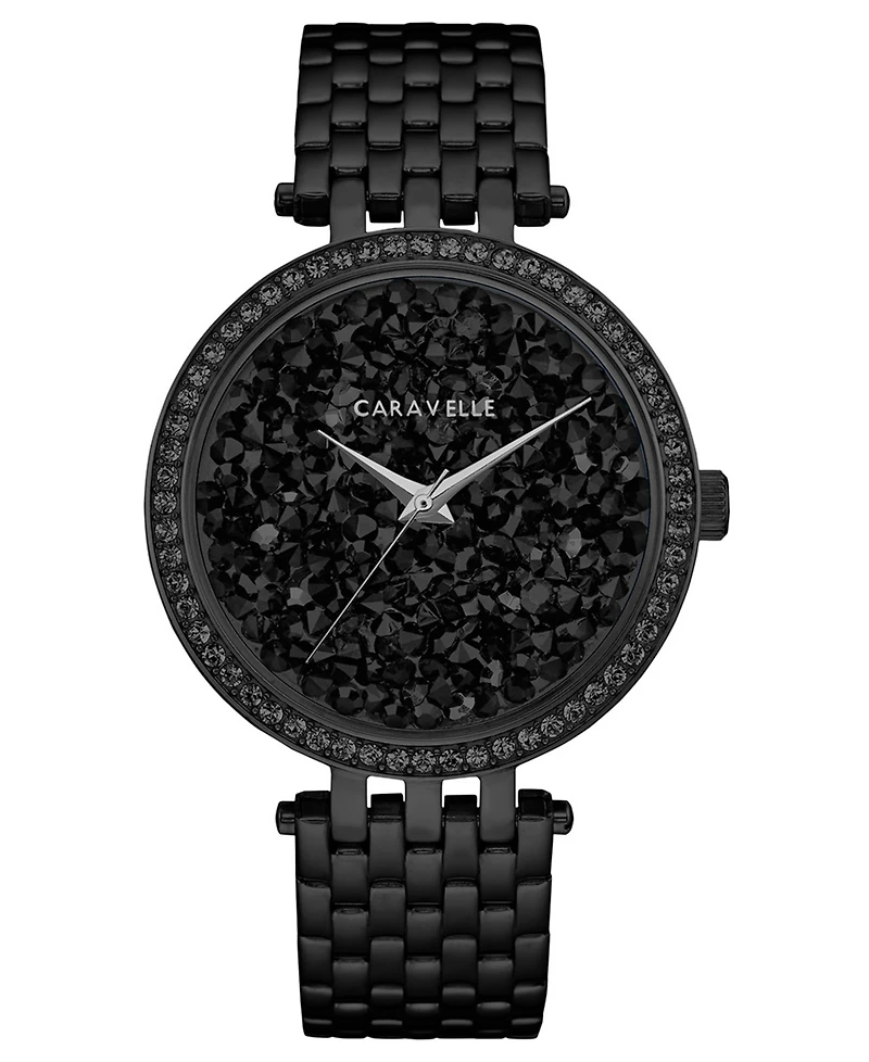 Caravelle Designed by Bulova Women's Black Stainless Steel Bracelet Watch 38mm